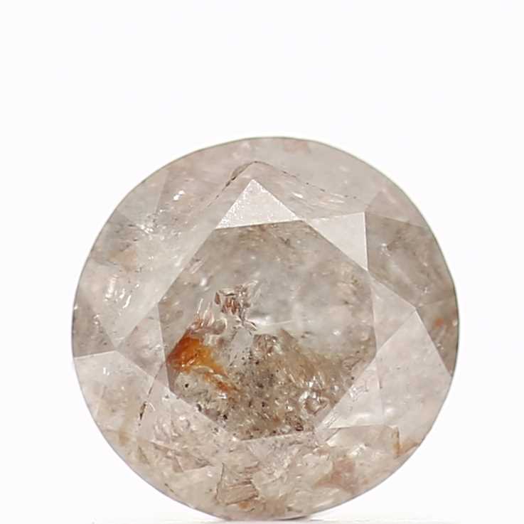 0.80 Carat Round Cut Brilliant Gray Salt and Pepper Natural Loose Diamond